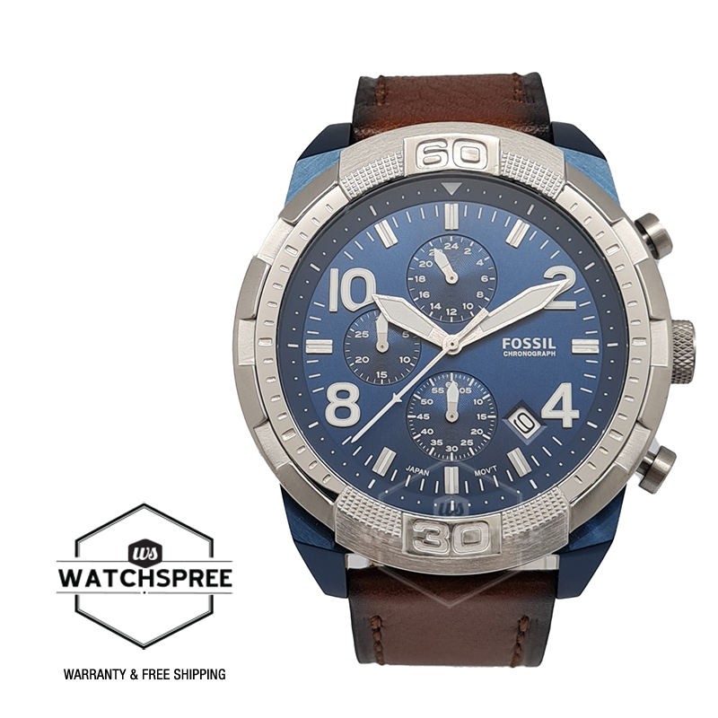 [Watchspree] Fossil Men's Bronson Chronograph Luggage Leather Watch FS5829