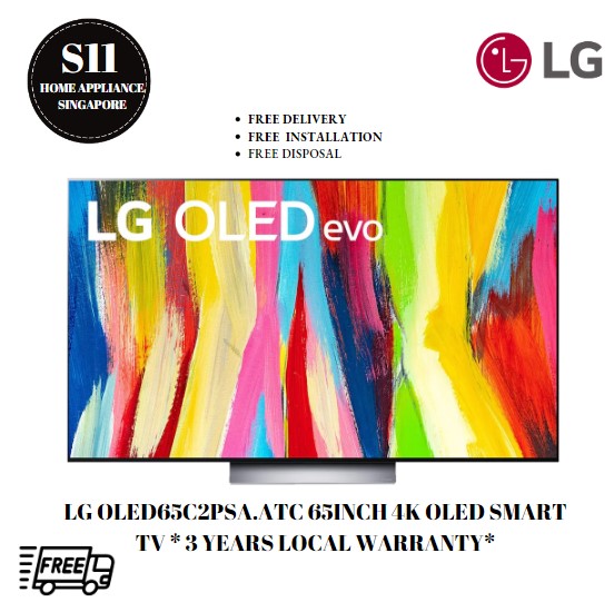 LG OLED65C2PSA.ATC 65INCH 4K OLED SMART TV * 3 YEARS LOCAL WARRANTY* *FREE DELIVERY* *FREE TABLE TOP/FIXED BRACKET WALL MOUNT INSTALLATION & DISPOSAL*
