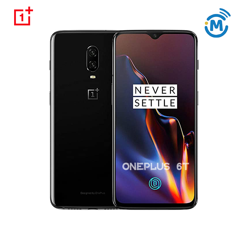 OnePlus 6T A6013 128GB Storage 8GB Memory Factory Unlocked 6.41 inch AMOLED Display Android 9 - Bright Black Global Version
