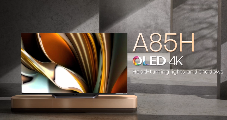 [2022] Hisense A85H 55" 65" OLED | 120Hz Refresh Rate | IMAX Enhanced | Dolby Vision IQ & Atmos | HDR 10+ | 800nits brightness | 60W audio system | HDMI 2.1 with eARC | Wifi 6 | MEMC | FreeSync VRR AL