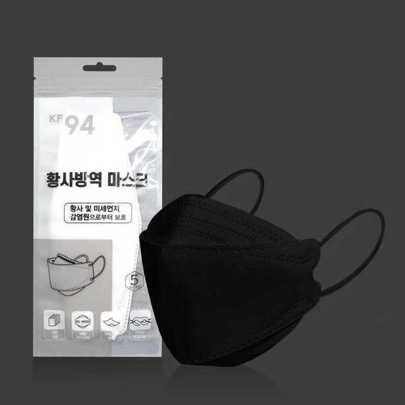 【Snikelion】100Pcs KF94 Reusable Original Washable KF94 facemask KF94 For Adult Face Mask Non-woven Disposable 100 pcs Filter Unisex White Black color Single Facial Kf94 korean mask Kf94 korean mask Kf