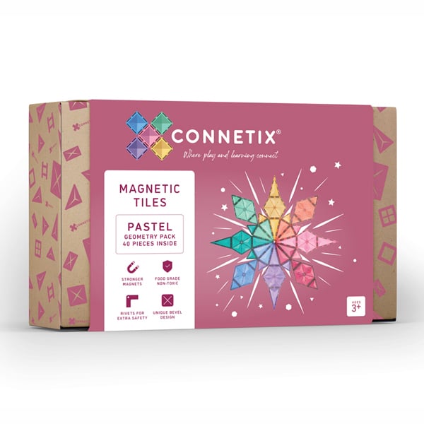[Instock/Authentic] Connetix 40 pc Pastel Geometry Pack + FREE Gift
