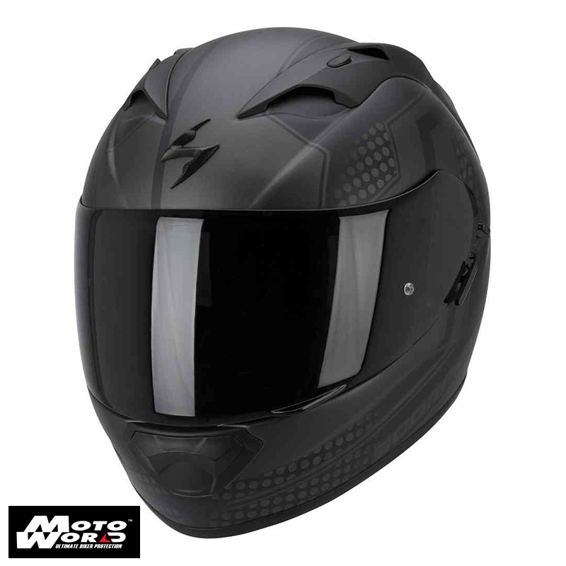 Scorpion EXO-1200 AIR Alias Full Face Motorcycle Helmet - Matt Black/Argent (Matt Black Argent Medium) (Matt Black Argent Medium)