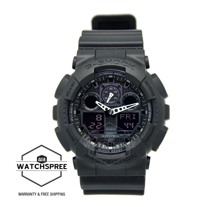 [Watchspree] Casio G-Shock Extra Large Series Black Resin Band Watch GA100-1A1 GA-100-1A1