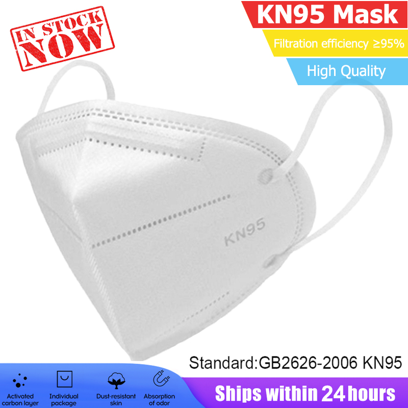 Suissewin Ready Stock 50Pcs KN95 Face Mask 5 Ply Disposable Mask Pm2.5 Dustproof Collapsible N95 Mask Soft Breathable Mask Anti Particle Masker Mouth Cover 5 Layers of Protection Mask